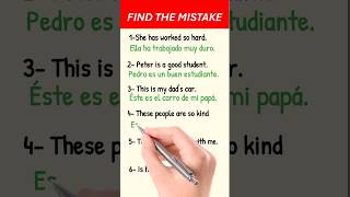 Find the MISTAKE IN SPANISH learnspanish español shortsfeed [upl. by Anrahs]