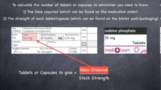 Calculations involving tablets and capsules Part 1 [upl. by Naerad]