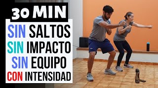 Quema grasa con este CARDIO SIN SALTOS  30 MINUTOS  Ejercicios sin saltos para mujeres y hombres [upl. by Trubow]