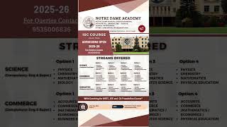 ISC Class 11  Admissions Open 2025 26 [upl. by Enelia]