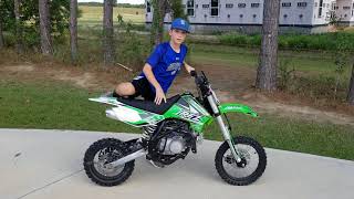 Apollo RFZ Dbx14 125cc clutchless dirt bike pit bike review GREAT bike [upl. by Gnous612]