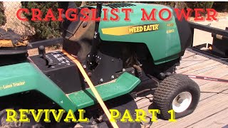 Craigslist Riding Lawn Mower Revival Part 1 [upl. by Mycah]