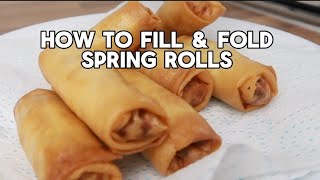 How to Fill amp Fold Spring Rolls  Two Methods  Ramadan Recipe  Cook with Anisa  Indian Cooking [upl. by Klement11]