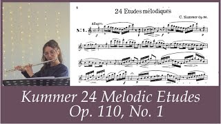 Kummer 24 Melodic Etudes Op 110 No 1 [upl. by Marucci]