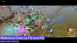 Malicious Crew vs F12 and F13  Demonfang POV  Albion Online East 140320241600 [upl. by Aiyotal702]