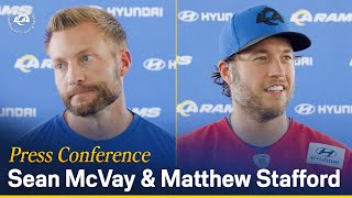 Sean McVay amp Matthew Stafford On Team Injuries Lions Matchup amp Young Player Performances [upl. by Aonehc177]