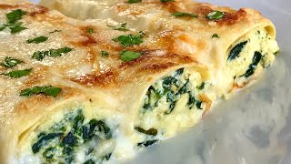 CANELONES DE RICOTA Y ESPINACAS I RECETA FÁCIL⭐️⭐️⭐️⭐️⭐️ [upl. by Filip]