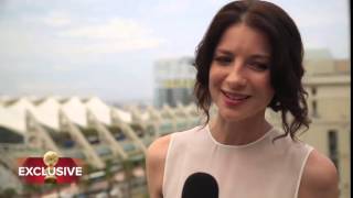 Interview with Outlander Stars Caitriona Balfe and Sam Heughan [upl. by Bocaj]