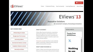 Download EVIEWS statistical software 1 Year Free License [upl. by Arrac]