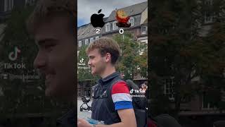 Tu préfères La pomme dadent ou la pomme dapple 🍎 microtrottoir MIKOCORP humour strasbourg [upl. by Anoo342]