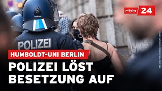 HumboldtUni Berlin ProPalästinaBesetzung geräumt [upl. by Arikehs]