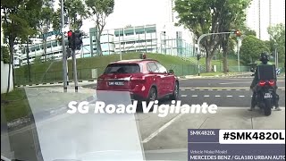 2dec2023 bukit batok street 21 SMK4820L mercedes gla180 fail to conform to red light signal [upl. by Adnirual]