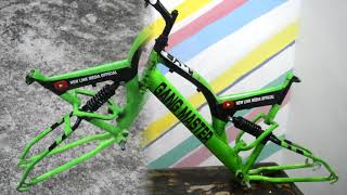 How to paint a 🏍bicycle with sprayLow cost custom painting bicyclegreen cycleNew spray paint bike [upl. by Mauceri]