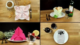 6 Simple Table Decoration Tricks For Folding Napkins [upl. by Halilak]