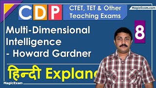 Multi Dimensional Intelligence Theory by Howard Gardner CTET CDP 08 हिन्दी [upl. by Airotal]