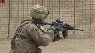 Bagram Airfield US Air Force Security Forces quotDefendersquot Stay Sharp on the Range [upl. by Averyl]