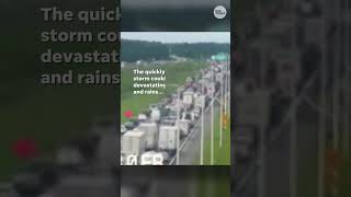 Watch Florida residents evacuate ahead of Hurricane Milton Shorts [upl. by Adlemi]