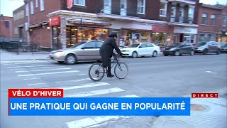 Le vélo dhiver une pratique qui gagne en popularité au Québec [upl. by Asirehc]