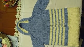 DIY Baby Schlafsack Strickenbaby sleeping bag knitTEIL 1Tutorial Handarbeit [upl. by Kletter]