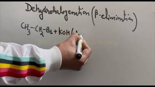 Dehydrohalogenation of alkyl halides  dehydrohalogenation  haloalkanes and haloarenes [upl. by Arihaz]