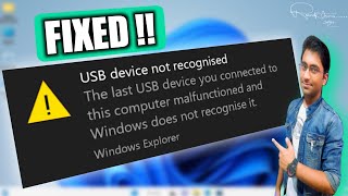 How to Fix USB Device Not Recognized Error on Windows 1011 – StepbyStep Guide [upl. by Anivol]