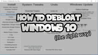 How To Debloat Windows 10 Windows 11 Faster Performance WORKING 2021 [upl. by Javler556]