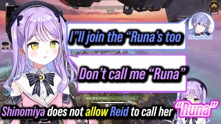 【VSPO 】Shinomiya does not allow Reid to call her quotRunaquot【 ENG SUBShinomiya Runa 】 [upl. by Guido]