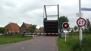 Brugopening Brug Abbegeasterketting Ophaalbrug Drawbridge Pont Basculant Klappbrücke [upl. by Llehsad]