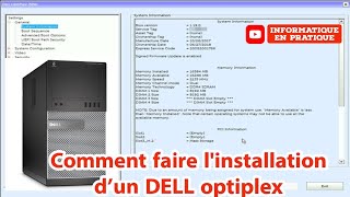 comment faire linstallation dun pc DELL optiplex [upl. by Pylle]