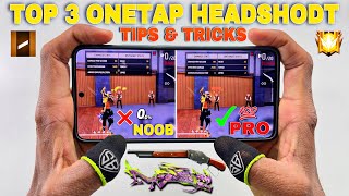 One tap headshot tips and tricks free fire setting sensitivity HUD mobile setting with handcam [upl. by Zephaniah]