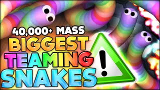 THE TWO BIGGEST RAINBOW SNAKES TEAMING EPIC W 40 000 MASS SLITHERIO  SLITHERIO Funny Moments 7 [upl. by Clari]