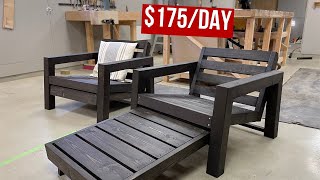 Outdoor Lounge Chair⏐Woodworking Projects That Sell [upl. by Arihas440]