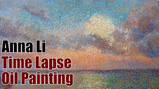 Oil Painting Time Lapse  Pointillism [upl. by Nileuqay]