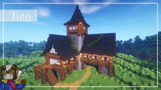 Minecraft  Comment construire une Grande Maison de Maître Médiévale Réaliste  Tutoriel Facile [upl. by Ahtenek]