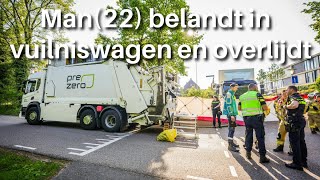 Persoon belandt in vuilniswagen en overlijdt [upl. by Ylra301]