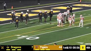 Nacogdoches Dragons vs Texas High Tigers [upl. by Armalla]