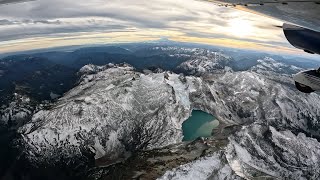 Flight Over the Alpine Lakes Wilderness Area with Ham Radio Operations [upl. by Leinehtan]