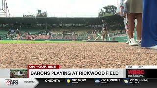 Birmingham Barons play at Rickwood Field [upl. by Htrahddis]