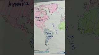 Continents amp Oceans Of The World Mapwork 🌎✨️ notes mapwork mapping mappingupsc europe shorts [upl. by Nesila606]