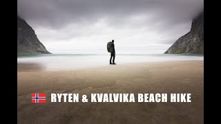 Hiking in Norway EP 12 Hiking to Ryten and Kvalvika Beach Lofoten islands [upl. by Pinelli]