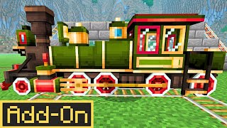 TRAINS 🚂  Trains AddOn  Minecraft Marketplace Review [upl. by Gardas]