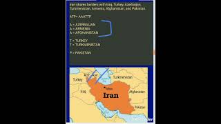 IRAN BORDERING COUNTRIES Iran upsc ssc mustwatch shorts viral trending short exam news [upl. by Rehotsirk]