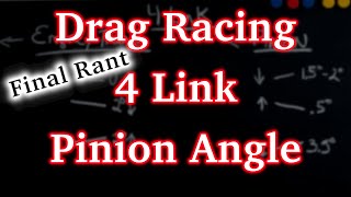 Pinion Angle Simplified for Drag Racing Working Angle is not Pinion Angle [upl. by Pellegrini]