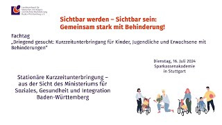 7  aus der Sicht des Ministeriums für Soziales Gesundheit und Integration BadenWürttemberg [upl. by Retsae793]