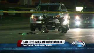 Man in wheelchair has serious injuries after he was hit by car near Pantano and 5th [upl. by Elery]