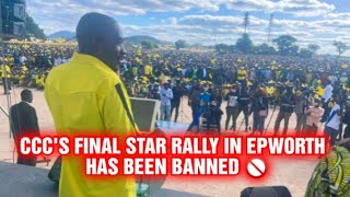 BREAKING NEWS  ZRP HAS BANNED CCC FINAL STAR RALLY IN EPWORTH TODAY  DAILY NEWS [upl. by Korella]