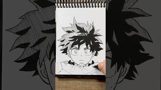 Drawing Izuku Midoriya aka Deku of My Hero Academia 🔥 shorts animedrawing myheroacademia [upl. by Zabrina]