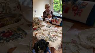 Phillipas Cosy Crewel Work Corner  Video 13  Unfinished designs rope stitch [upl. by Warner]