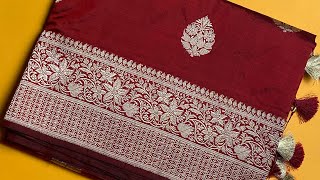 Katan Silk Banarasi Saree  Original Pure Silk Sarees Online Shopping  Edhinicom [upl. by Aleta]