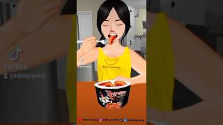 TOPOKKI MUKBANG ASMR asmr food mukbang mukbangsounds eatingsounds topokki emoticon [upl. by Ayit]